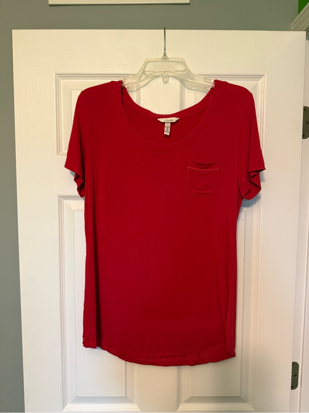 Soma Red Short Sleeve Pocket Tee
